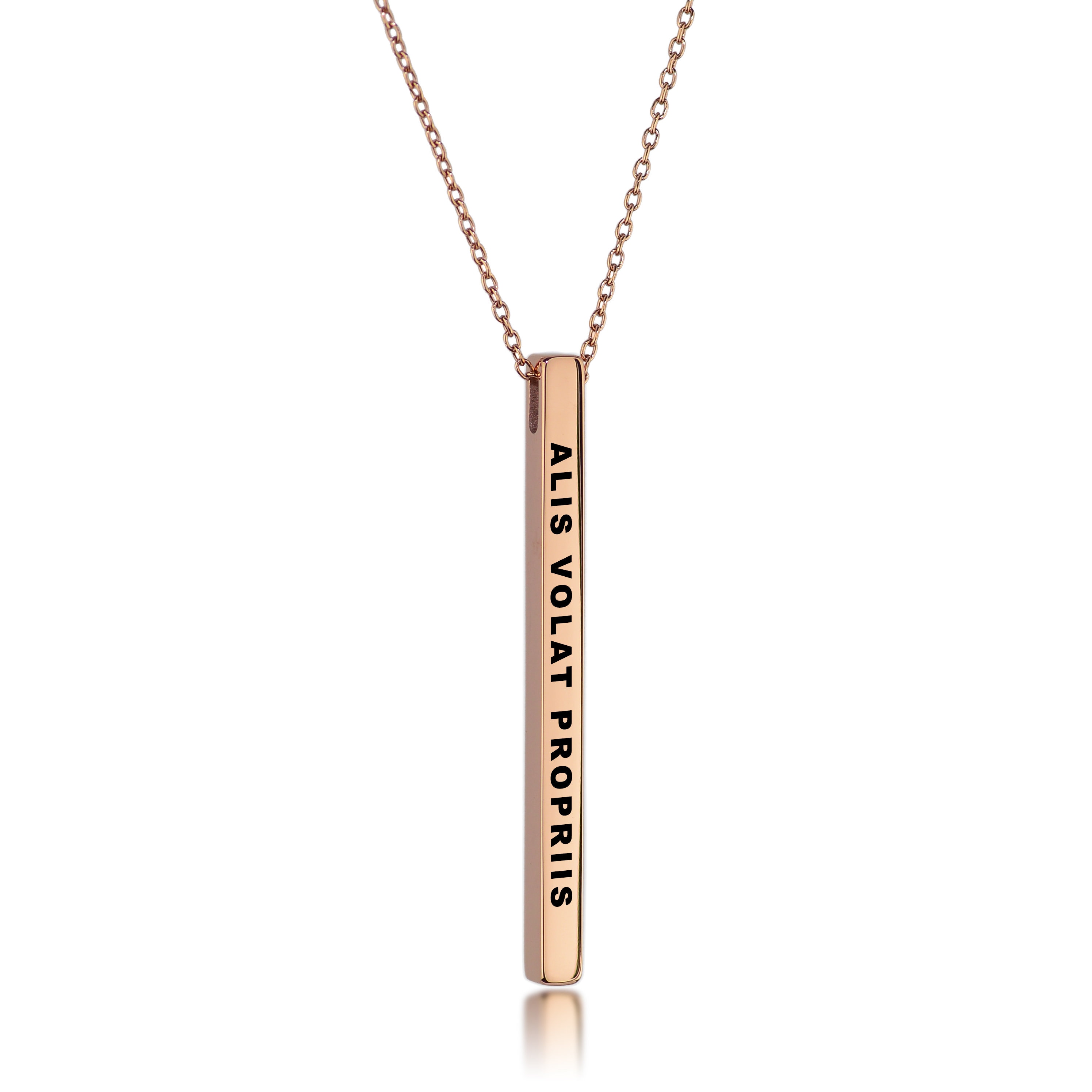 ALIS VOLAT PROPRIIS Inspirational Mantra Bar Necklace for Women