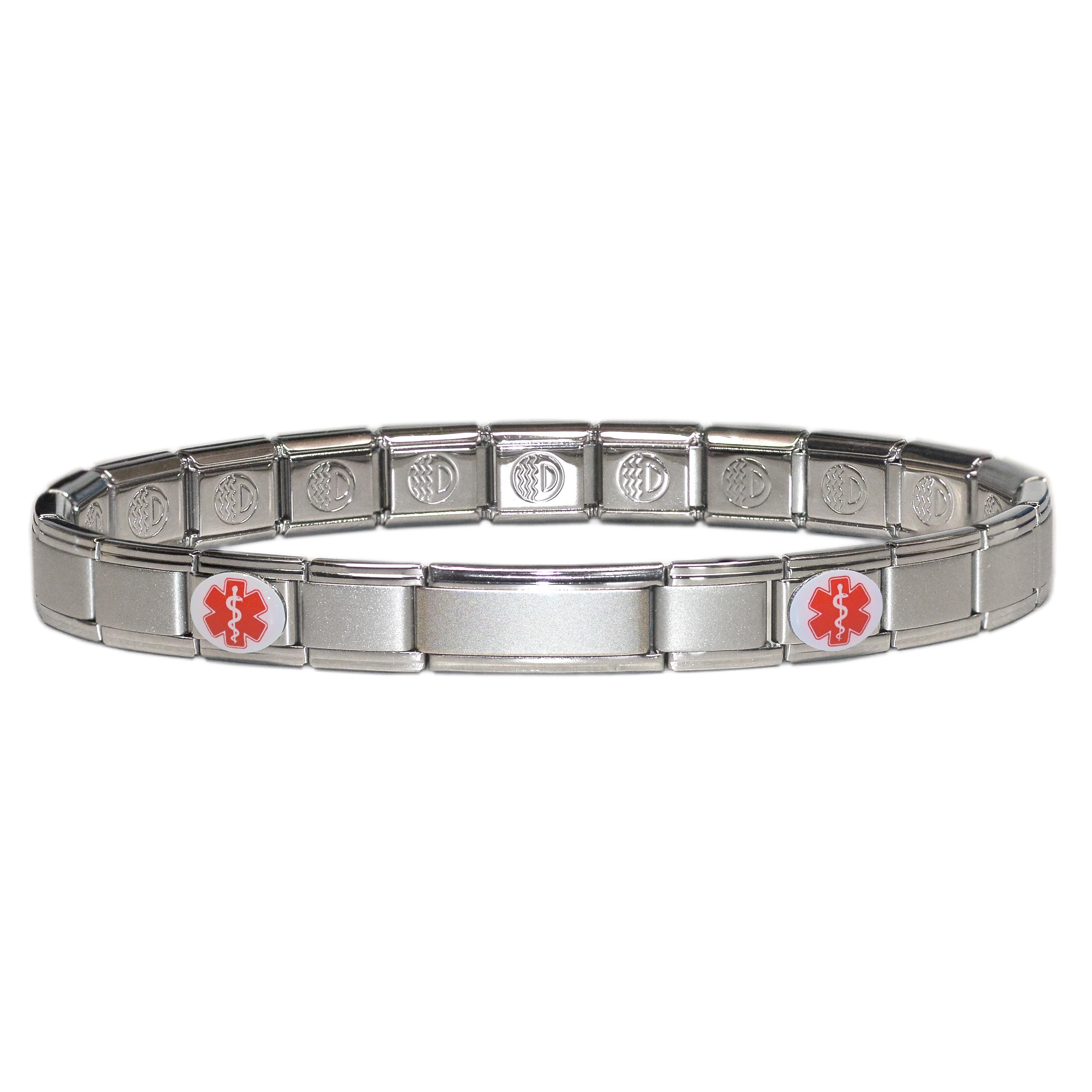 Medical Alert ID Charm Bracelet for Medication ELIQUIS for Women