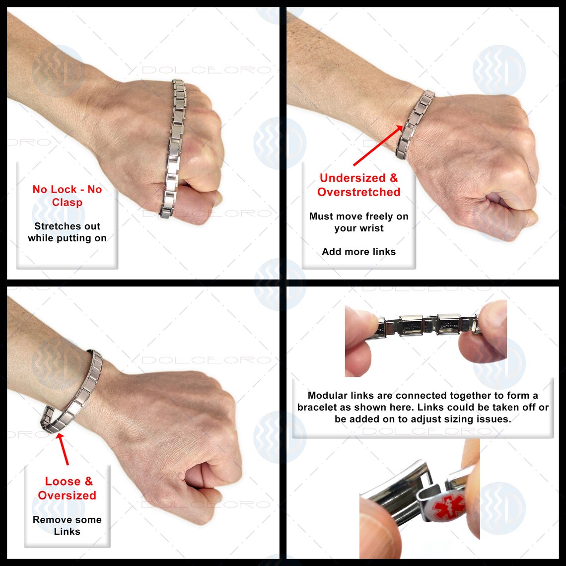 Medic Alert Bracelet Medical ID Bracelet Do Not RESUSCITATE Etsy