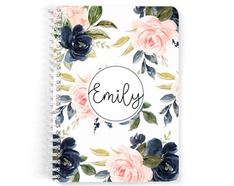 Spiral Notebook,Custom Notebook,Floral Notebook,Personalized notebook,Small Notebook,Personalized Gifts,Bridesmaid Proposal,wedding notebook