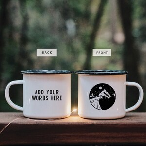 Holiday mug, Camp mug ,Christmas mug, Custom Mug,Personalized Mug, Enamel mug,Logo Mug, Design your own mug, Personalized Gifts,Mug For him.