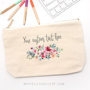 Personalized pencil case, Custom Pencil Case, pencil case kids, Zipper pouch, Pencil Pouch, Floral Pencil Case, Pencil Case large, Monogram