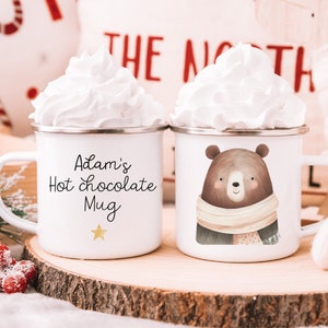 Kids Hot Chocolate Mug, Personalized Mug for kids, Holiday gift for kids, Kids Gift, Kids Christmas Mug, Secret Santa gift, Stocking stuffer