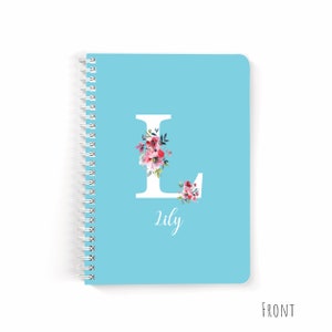 Spiral Notebook Personalized, Monogram notebook, Prayer Gratitude Journal Personalized, Writing Journal Custom, Christmas Gift Notebook.
