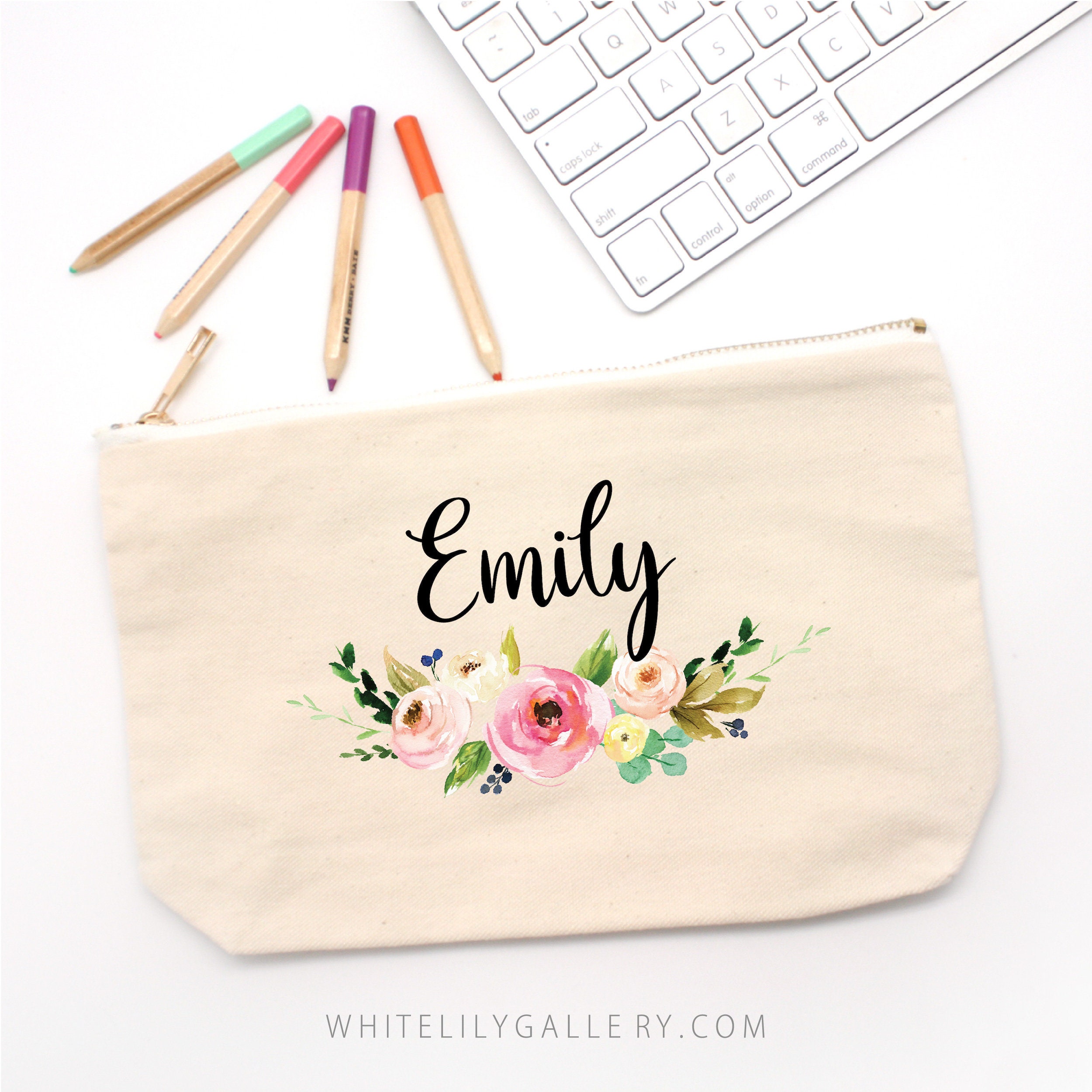 Custom Nurse Canvas Pencil Case w/ Name or Text