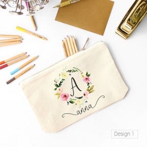 pencil case, Personalized pencil case, Pencil Case large, Custom Pencil Case, pencil case kids, Zipper pouch,Pencil Pouch,Floral Pencil Case