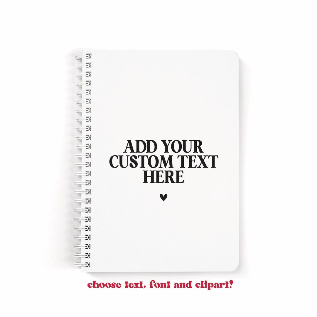 Logo Notebook, Lined Notebook,spiral Notebook,custom Notebook,floral