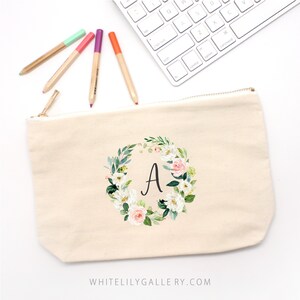 Personalized pencil case, Custom Pencil Case, pencil case kids, Zipper pouch, Pencil Pouch, Floral Pencil Case, Pencil Case large,Name pouch