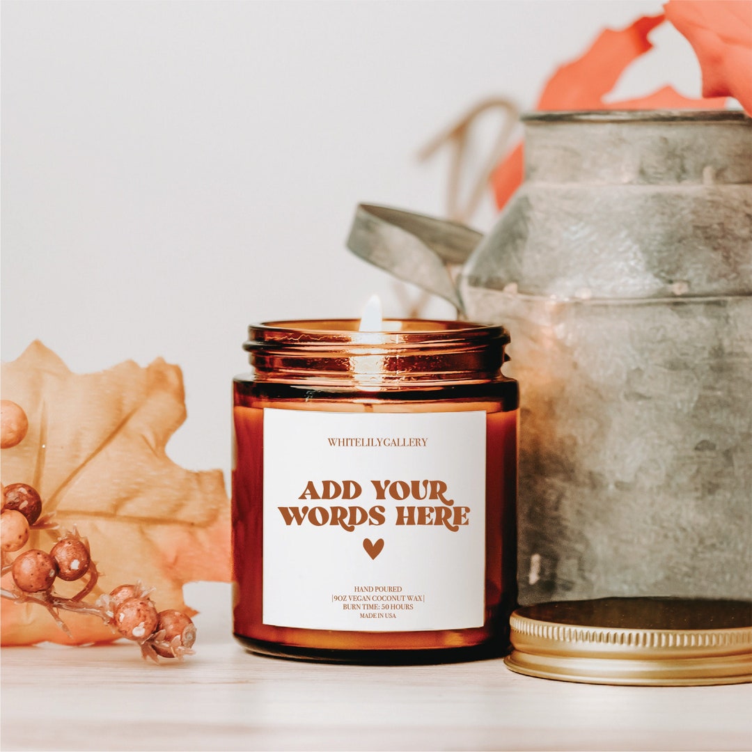 Personalized Text Candle, Create Your Own Candle, Teacher Appreciation