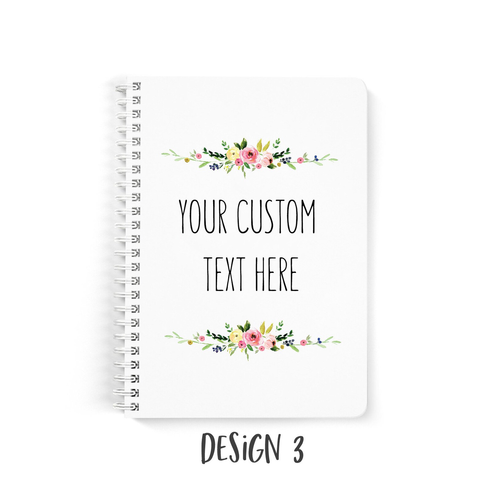 Spiral Notebook Lined Custom Notebook Personalized Etsy