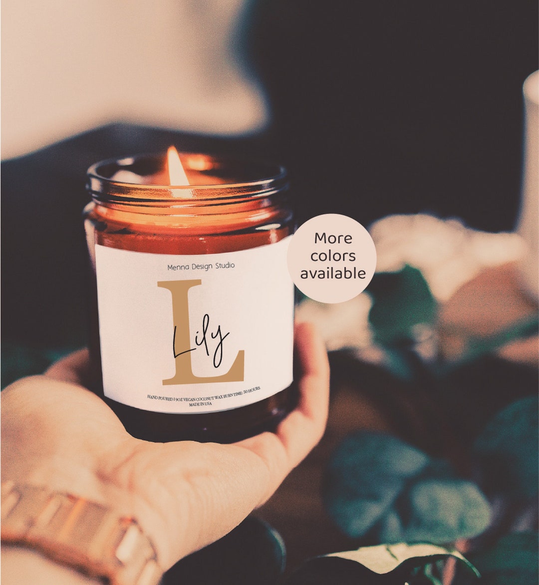 Letter Candle, Monogram Candle, Customized Candle, Christmas Gift for