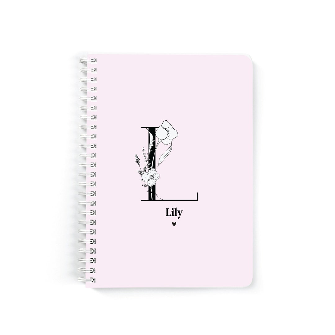 Spiral Notebook Lined, Custom Notebook, Personalized Notebook, Small