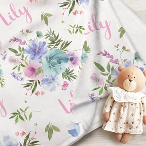 Personalized Baby Blanket, Baby Girl Blanket, Baby Blanket, Custom Baby Blanket, Name Blanket, Baby shower gift, Minky baby blanket, pink.