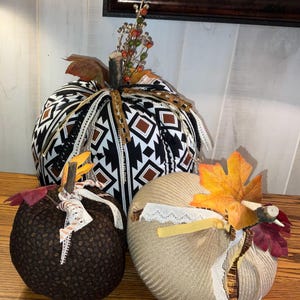 X-LARGE Fabric pumpkin set of 3