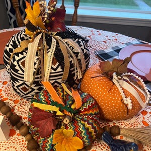 X-LARGE Fabric pumpkin set of 3