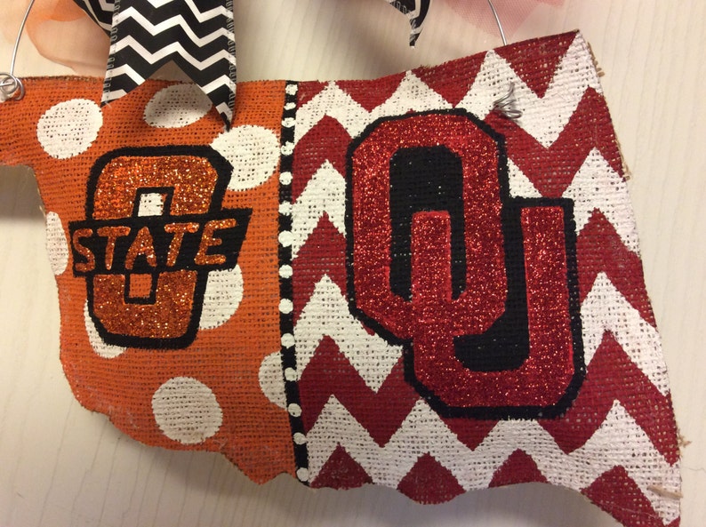 Burlap painted OUOSU house divided door hanger