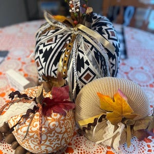 X-LARGE Fabric pumpkin set of 3