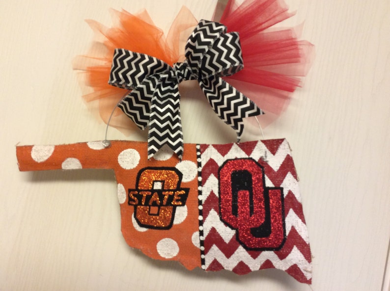 Burlap painted OUOSU house divided door hanger