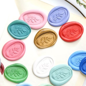 Cachets de cire autocollants Jeune Pousse - Self-adhesive wax seal Young Grass