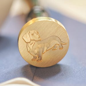 Sello "El Perro Salchicha" para sellos de lacre, bodas, invitaciones, scrapbooking - Sello del perro Salchicha para sellos de lacre, bodas, tarjetas de invitación