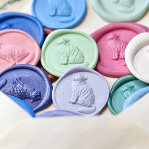 Cachets de cire autocollants Le Chat - Self-adhesive wax seal The Cat