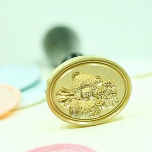 Sceau 3D l'Ourson pour cachet de cire - 3D Teddy Bear stamp for wax seal