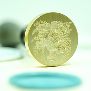 Sceau 3D Bouquet de fleurs pour cachet de cire - 3D stamp Flower bouquet for wax seal