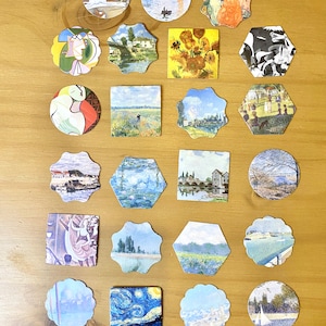 Lot de 20 autocollants sur le thème de l'art - Pack of 20 art-themed stickers
