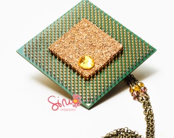 Necklace-Brooch. P.U. -You. P.U. Necklace-brooch