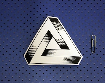 Penrose Impossible Triangle Bumper Sticker