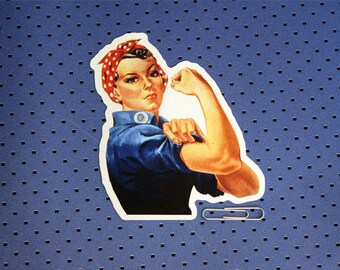 Rosie The Riveter "Girl Power" Vinyl Window Decal – For Truck, Van, Car