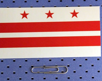 District of Columbia Flag Sticker Decal Bumper Washington DC 2 Pack 5in
