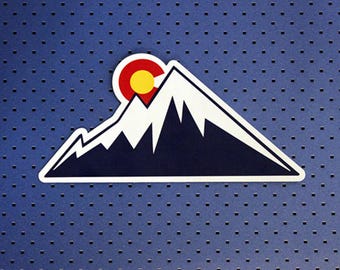 Colorado Mountain Sun Bumper Sticker