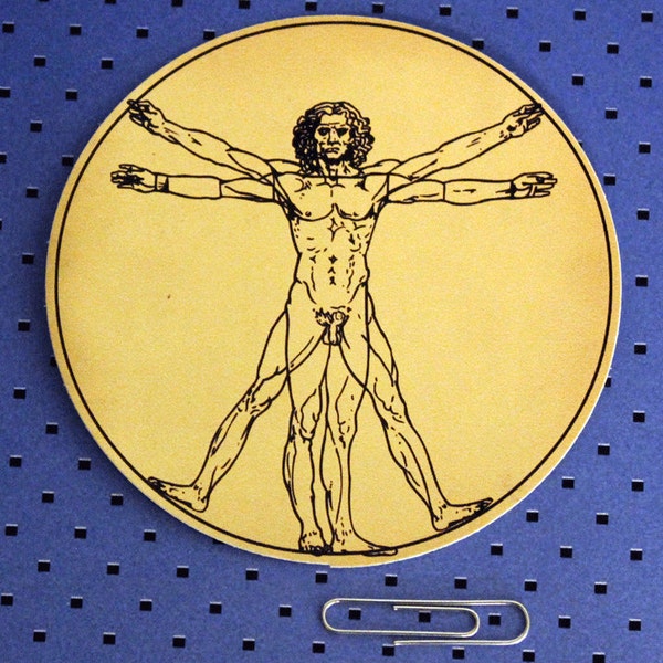 Da Vinci Vitruvian Man Bumper Sticker