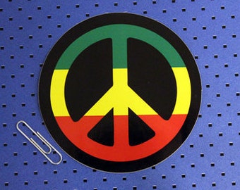 Adesivo Peace Sign Nero 88x88mm – Decalcomania Resistente Per Esterno