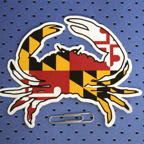 Maryland Crab Flag Shot Glass - USA Made Barware Collection