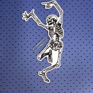 Dancing Skeleton Skull Sticker | Gothic, witchy, & dark | Bumper Sticker