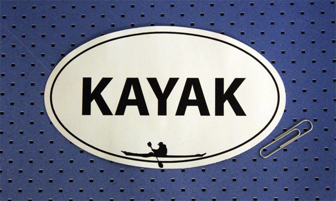 Kayak Bumper Sticker Etsy