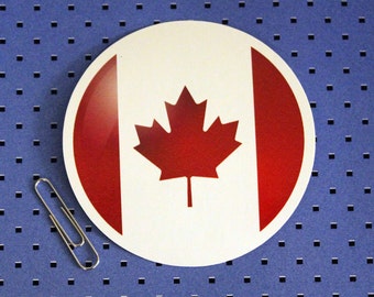 Canada Flag Circle Bumper Sticker