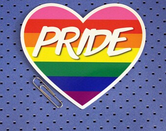 Pride - Gay Pride Rainbow Flag Heart Sticker