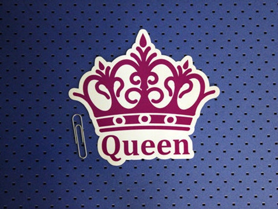 Queen Crown Bumper Sticker | Etsy