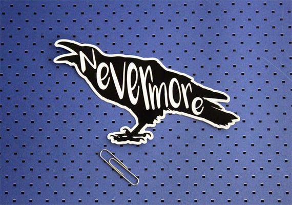 Edgar Allan Poe Raven Nevermore Bumper Sticker