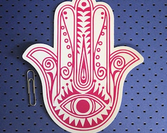 UNIQUE BRIGHT Hamsa Hand Bumper Sticker/Decal - 4.25x5 Inch, Vibrant All-Weather Vinyl - View #7