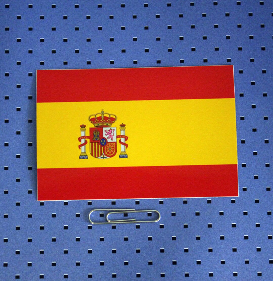 Spain Flag Bumper Sticker - Etsy
