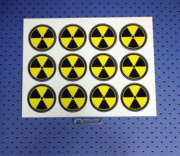 Nuclear Warning Labels Sticker Sheet Etsy Australia