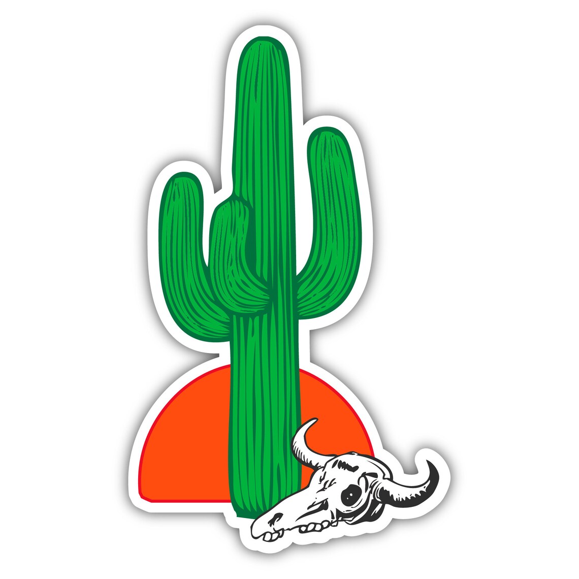 Saguaro Cactus Bumper Sticker Etsy