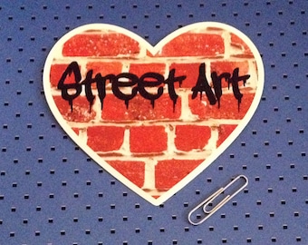I Love Street Art - calle arte corazón pegatina para el parachoques