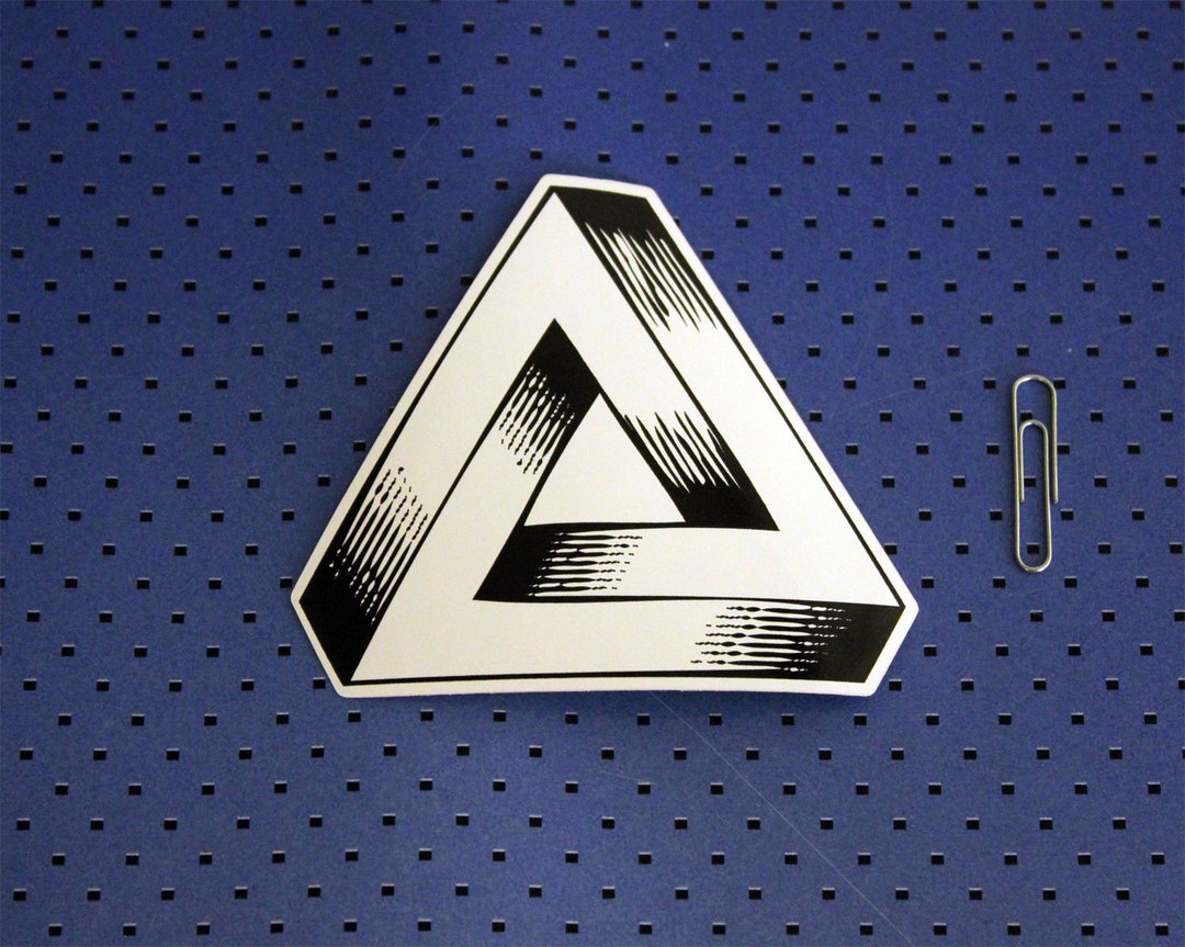 Triangle Bumber Penrose Impossible Triangle Bumper Sticker - Etsy