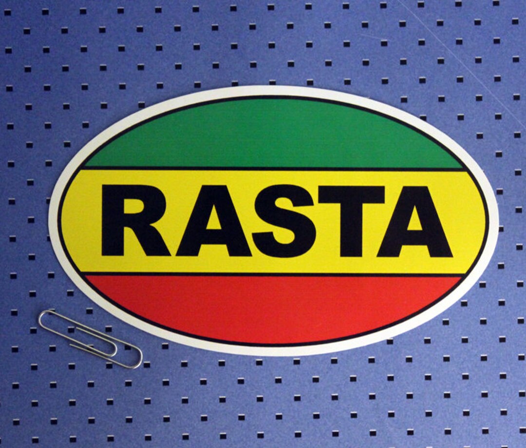 Rasta Oval Bumper Sticker - Etsy