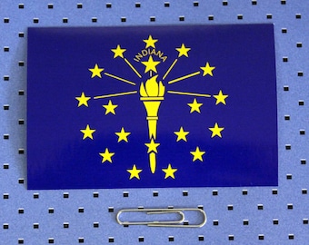 Indiana State Flag Sticker